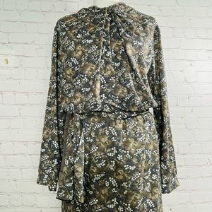 EUC D.K. Gold by DonnKenny Vintage 2-Piece Paisley Maxi Dress Elastic Waist S